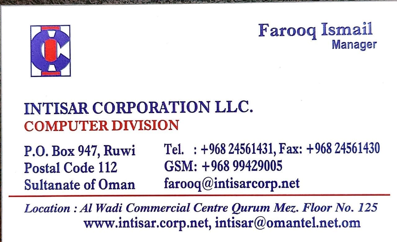 Oman Business Card